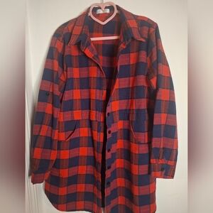 HOTOUCH Men's Stylish Button Down Shirt - Red and Blue